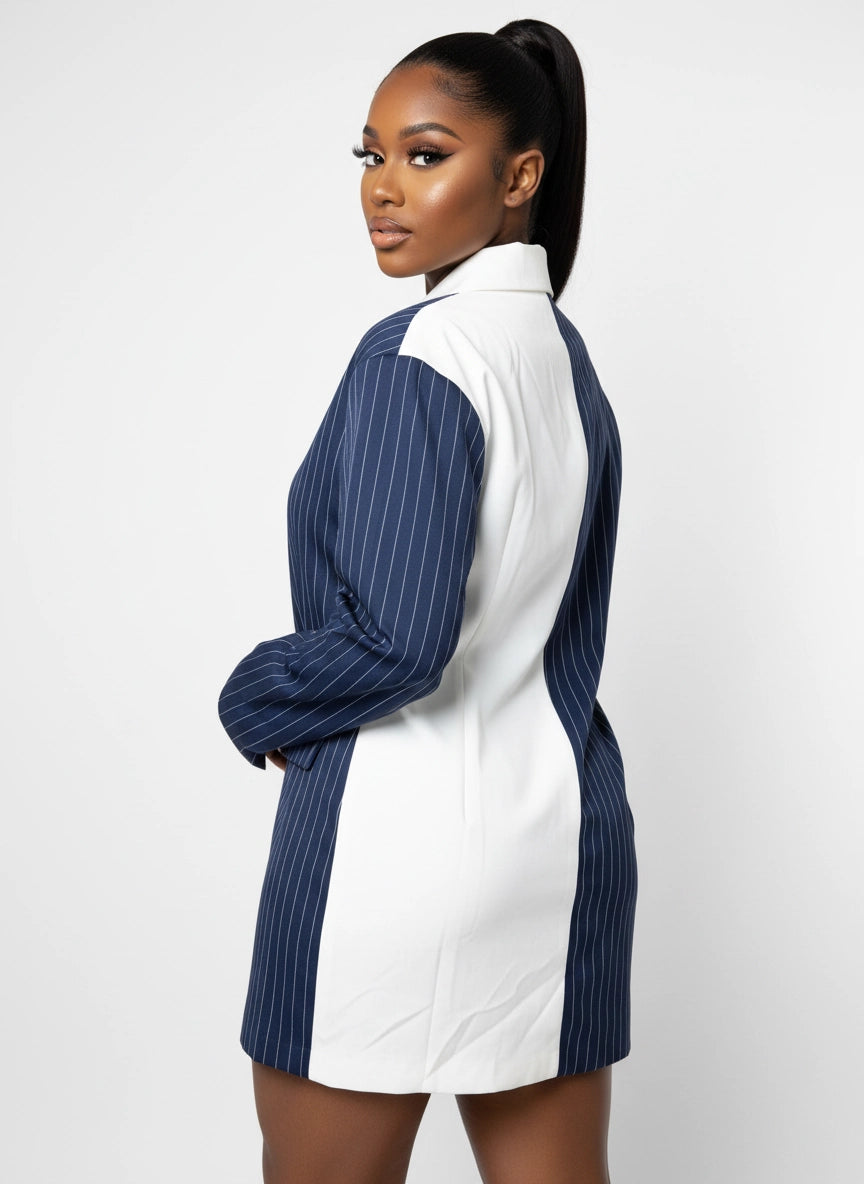 Oversized Pinstripe Blazer