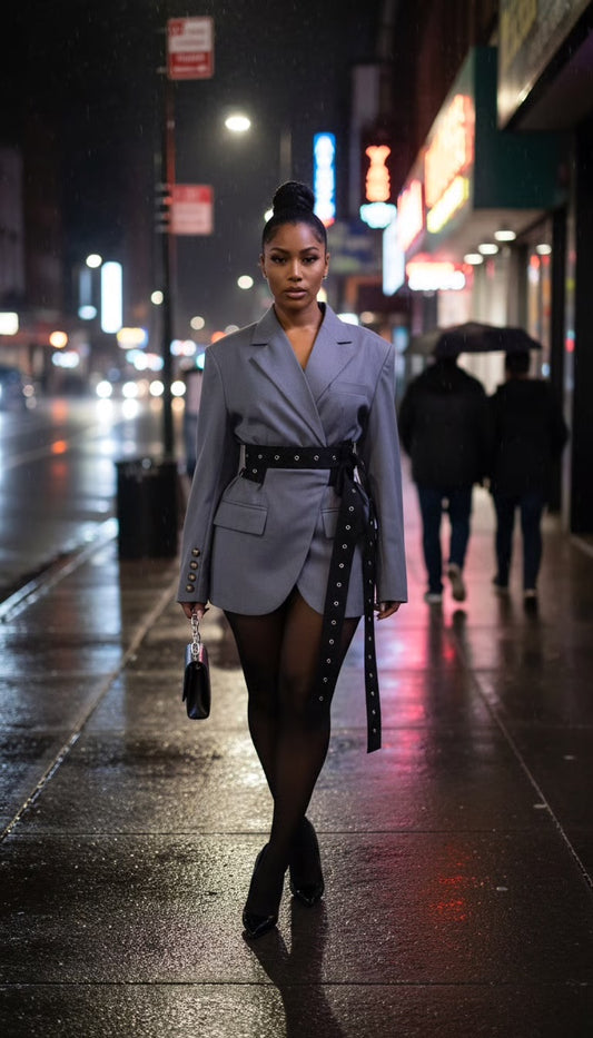 Midnight Blazer Dress