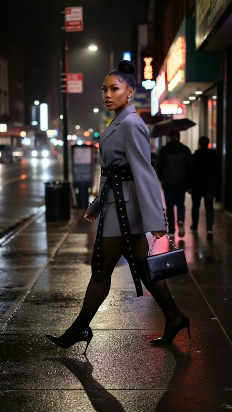 Midnight Blazer Dress